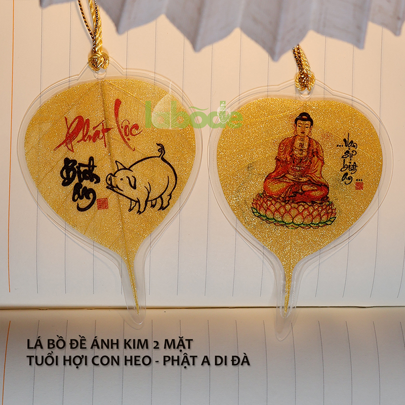 Lá bồ đề tuổi Hợi con heo và phật bản mệnh a di đà Lá bồ đề tuổi Hợi con heo và phật bản mệnh a di đà