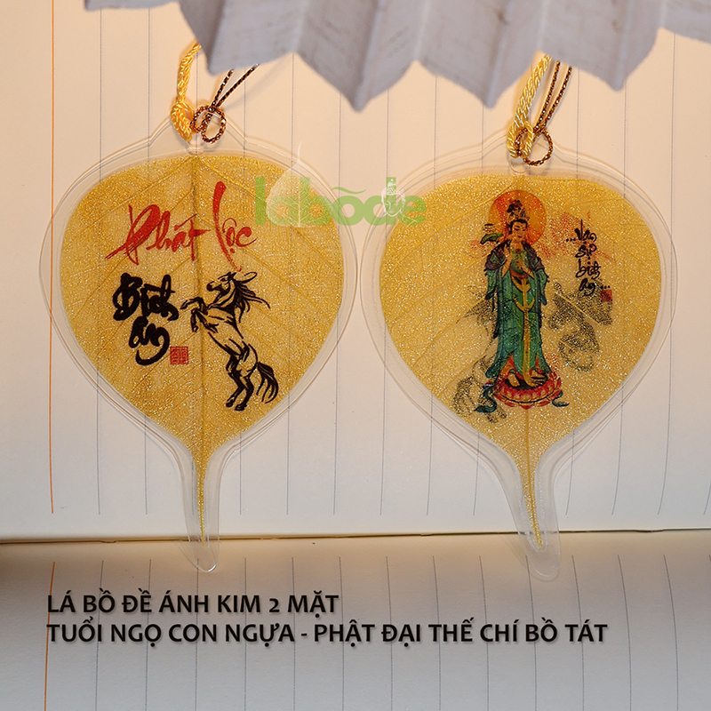 Lá bồ đề tuổi Ngo con ngựa phật bản mệnh đại thế chi bồ tát