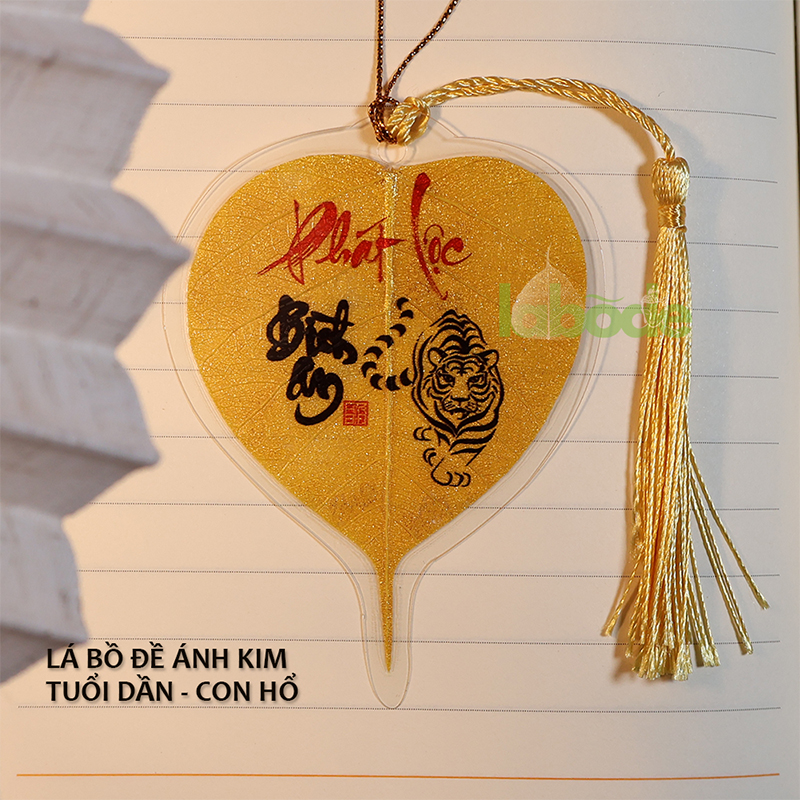 Lá Bồ Đề Tuổi Dần Ánh Kim biểu tượng may mắn và bình an